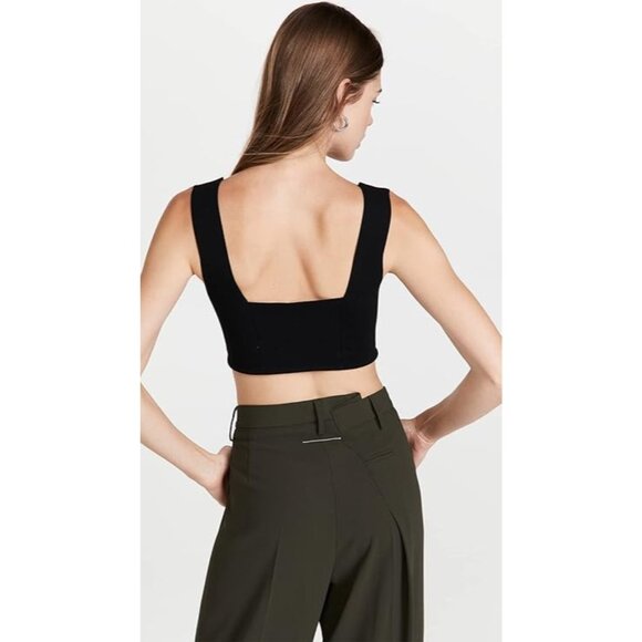 A.L.C Jordana Bra in Black Medium New Womens Cropped Tank Top - Picture 12 of 16